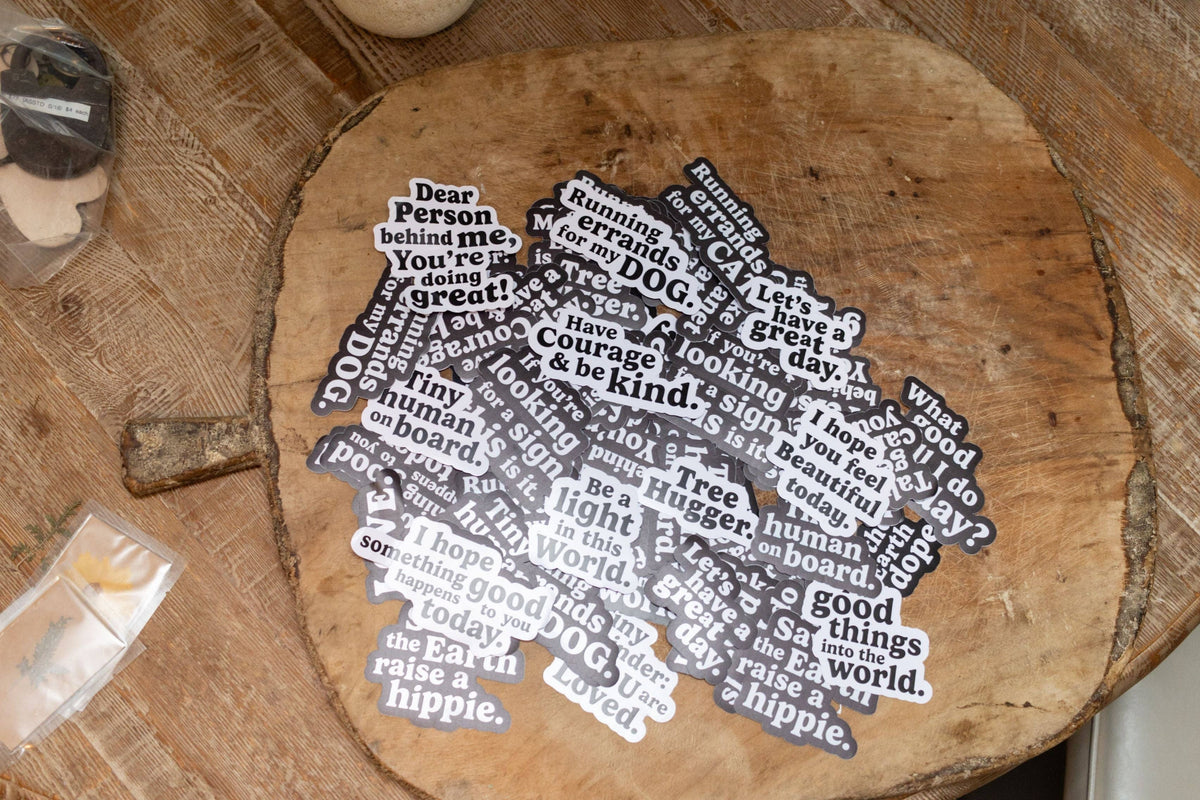 Vinyl Stickers - black & white assortment