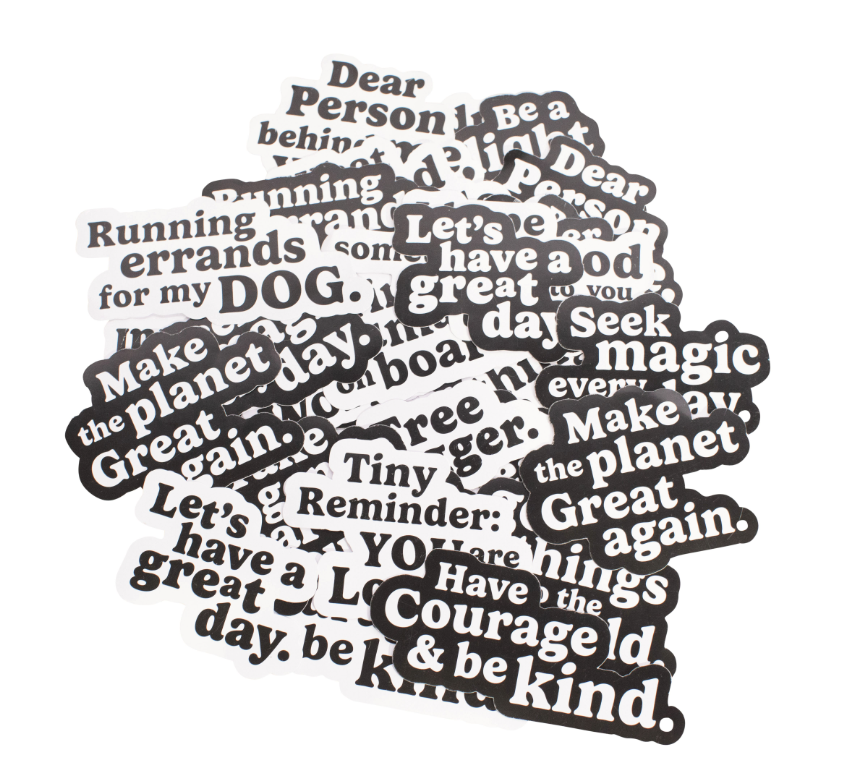 Vinyl Stickers - black & white assortment