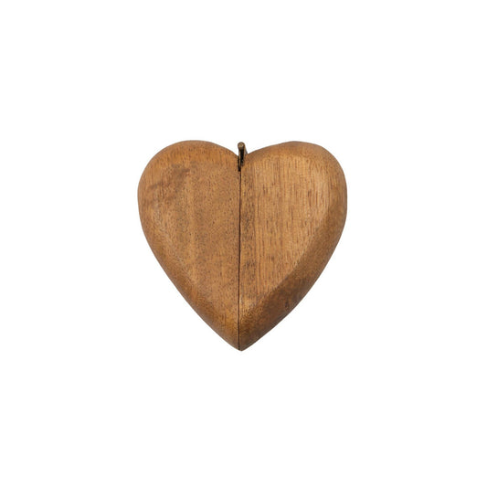Wooden Heart Shaped Ring Box