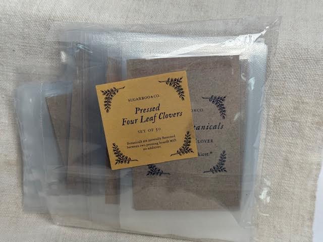 Pressed Four Leaf Clovers