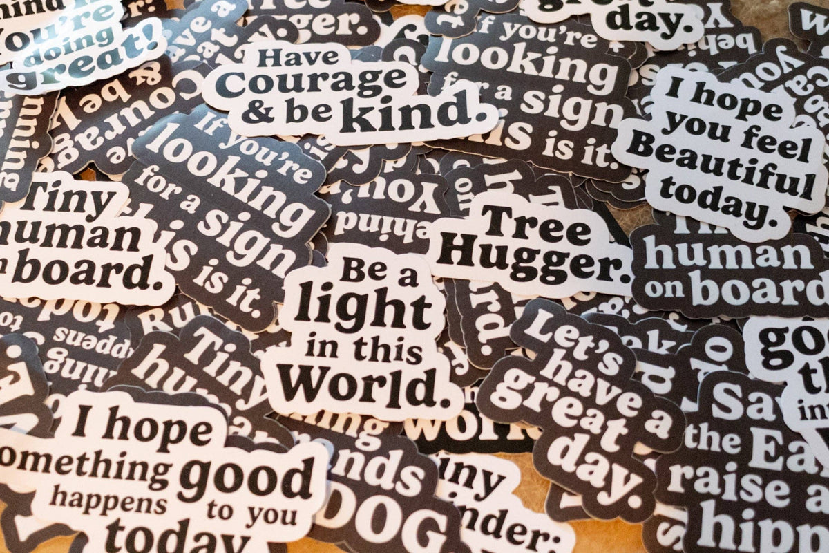 Vinyl Stickers - black & white assortment