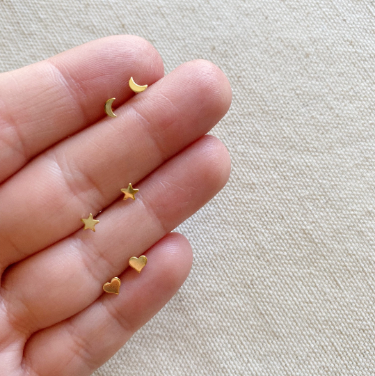 18k Gold Filled Dainty Stud Earrings