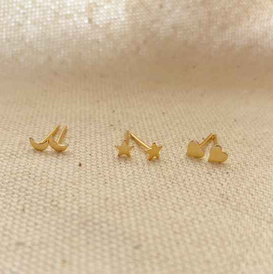 18k Gold Filled Dainty Stud Earrings